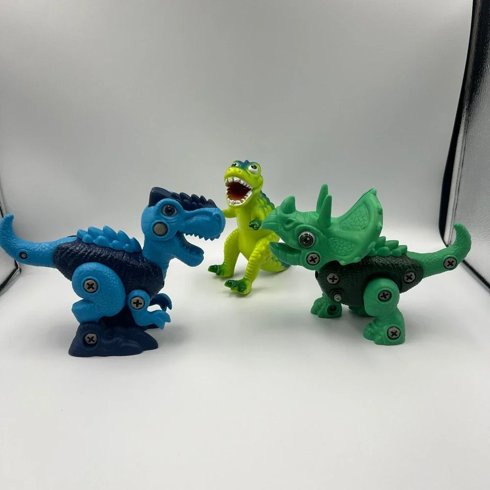 Take Apart Dinosaur Toys STEM Building Set 2pc wiith an‎ Extra T-Rex Toy